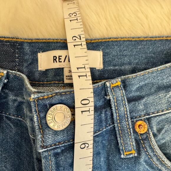 RE/DONE 90s High Rise Loose Straight Leg Distressed Jeans 24 - Picture 11 of 13